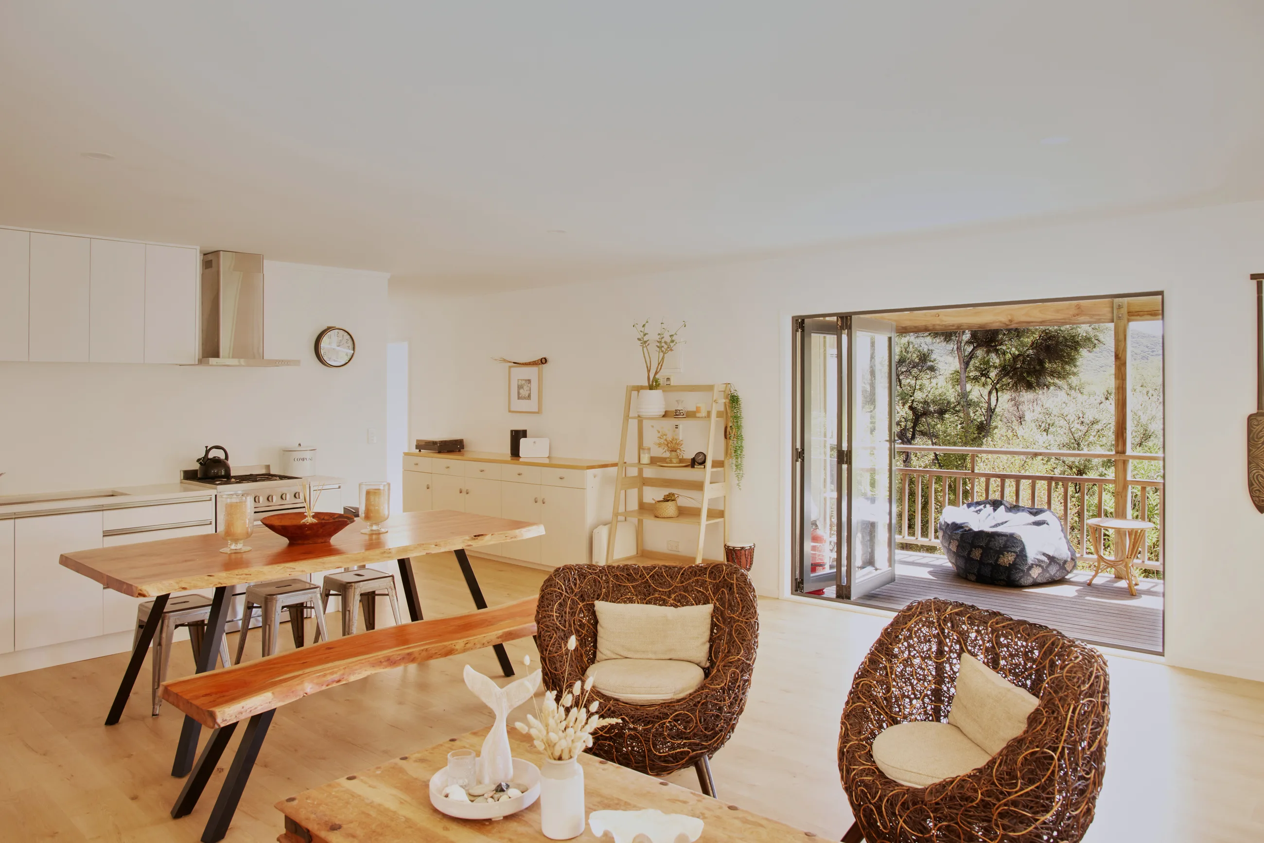 Tree House — off-grid holiday home, Medlands Beach, Great Barrier Island